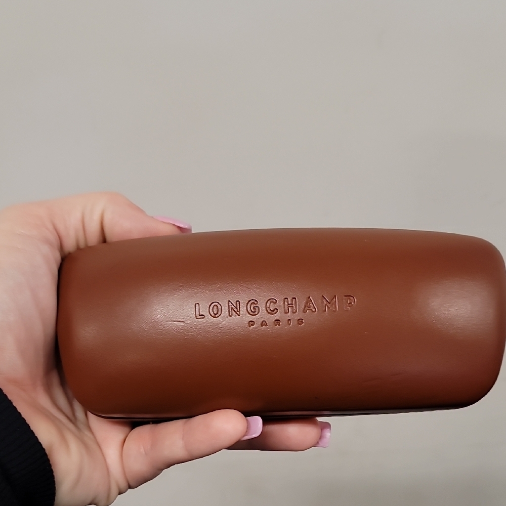 Longchamp Brown Leather Case and Frames/ Glasses